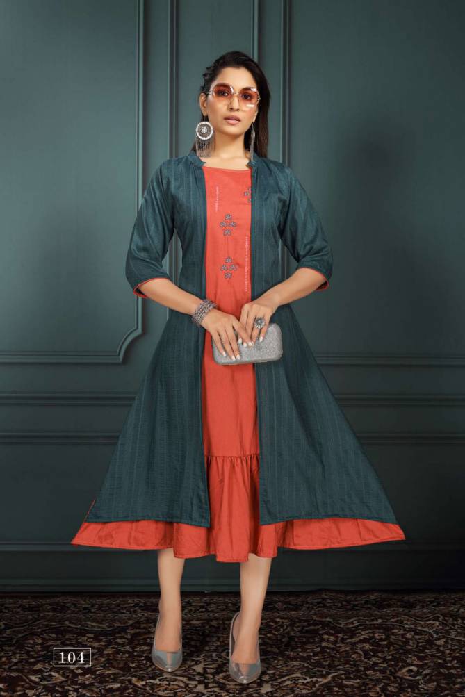 Saadgi Mohey Fancy Festive Wear Designer Kurti With Jacket Collection